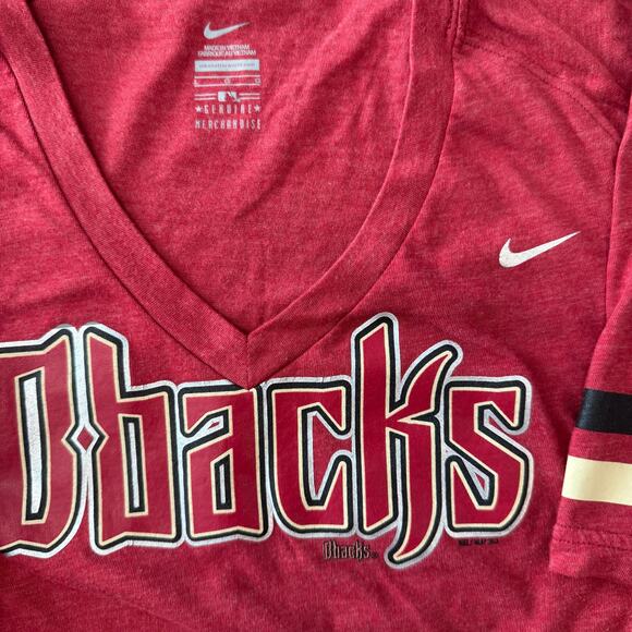 Vintage Y2K Arizona Diamondbacks MLB Baseball Nike Red Women's Graphic Tee Large - Picture 3 of 5
